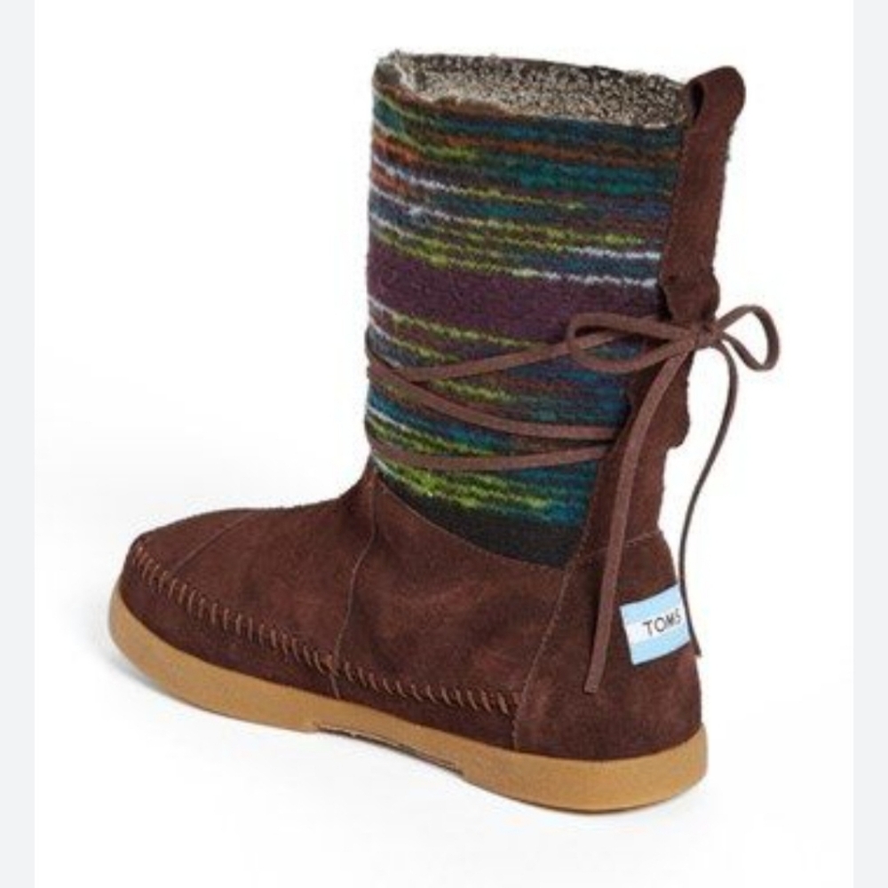 COPY - Tom's Fur Boots Like New Size 8 Warm Cute
